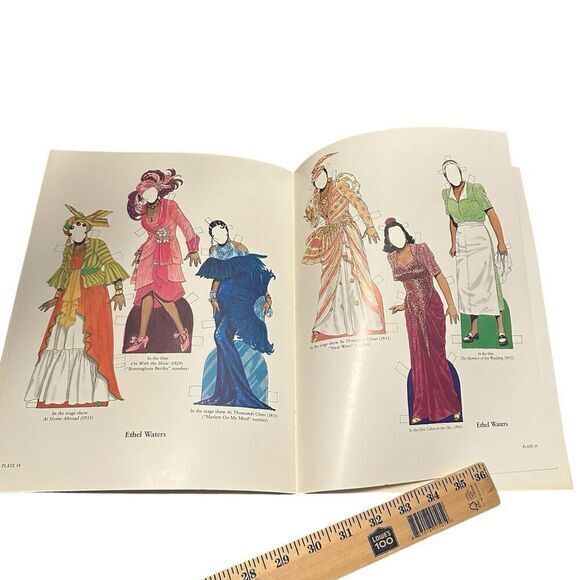 Great Black Entertainers Paper Dolls in Full Color by Tom Tierney 1984 Mint Con. - Picture 9 of 11